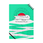 ari designのタツノオトシゴと初日の出（2024年カレンダー） Notebook