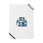 可愛らしいドラゴンのイラストグッズ店の可愛らしいドラゴンマスコット Notebook