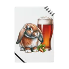 bottaの可愛いウサギ(垂れ耳ビール)カラー03 Notebook