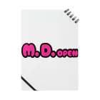 M.D.openのM.D.openピンクロゴ ノート