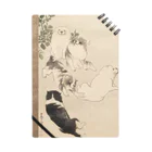 浮世絵ショップ のどぐろ　UKIYOE SHOP NODOGUROの犬『薔薇蝶狗子図』/ Roses, Butterfly and Puppies Notebook