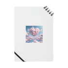 ツキノシタ/ tukinoshitaの空にハートの雲2 Notebook