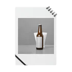 ヲシラリカのアート　ビール瓶とグラス Notebook