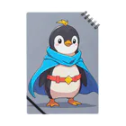 ganeshaのスーパーヒーローのマントを着たかわいいペンギン Notebook