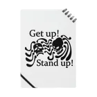 『NG （Niche・Gate）』ニッチゲート-- IN SUZURIのGet Up! Stand Up!(黒) Notebook