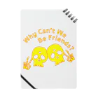 『NG （Niche・Gate）』ニッチゲート-- IN SUZURIのWhy Can't We Be Friends?（黄色） Notebook