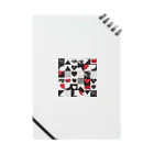 オンラインショップイエローリーフのハート　赤　黒　唇　三角形　ハーフ　可愛い ノート