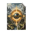 REALIVE(リアライブ)🎁公式のREALIVEロゴ金の光と山々 9-2-250202 Notebook