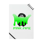 PinkPipeのPINK PIPEスライムモンスター緑 Notebook