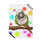 Lily bird（リリーバード）のホオミドリアカオウロコインコ フルカラー② Notebook