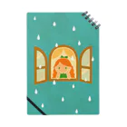 ゴンの雨をながめる女の子（グリーン） Notebook
