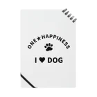 onehappinessのI LOVE DOG　ONEHAPPINESS Notebook