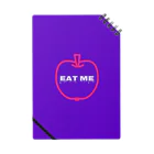 スーパーマーケット🛒のEAT ME apple 背景有 Notebook