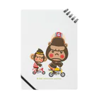 ザ・ワタナバッフルのぽっこりゴリラ"Motor cycle -  gorilla & monkey" Notebook