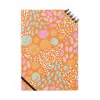 リリースプラウトの花柄オレンジ Notebook