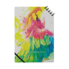 Akiss art ONLINE SHOPのひとり美しい赤い鳥 Notebook