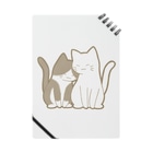 かわいいもののおみせ　いそぎんちゃくの仲良し猫　白黒ハチワレ&白 Notebook