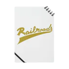 PoooompadoooourのRailroadsロゴタイプ　きいろ Notebook