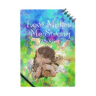 Mr.Rightの子供や女性が好きなパステルカラーファッション love Makes Me Strong ノート