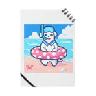 SWEET＆SPICY 【 すいすぱ 】ダーツの🐶夏が楽しみすぎる犬🌞🌊（ドット） ノート