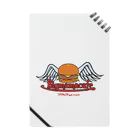 BigmamacafeのBigmamacafe ハンバーガーロゴ Notebook