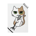 アトリエかのの茶白ブチ猫　ロックボーカル ノート