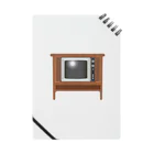 illust_designs_labのレトロでリアルなオーディオテレビのイラスト 砂嵐ノイズの画面 脚付き  ノート