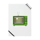 illust_designs_labのレトロな昭和の可愛い緑色テレビのイラスト ノート