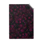 Japanese Fabric Flower coconの花群生紋様　蘇芳×墨色 Notebook