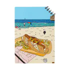 らぴの堂のHotdog on the Beach Notebook