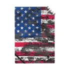 AQ-BECKのGRUNGE-flag_USA Notebook