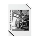 ヴィンテージ鉄道写真グッズの店の扇形車庫にスタンバイ中のSL Notebook