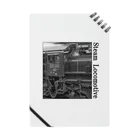 ヴィンテージ鉄道写真グッズの店のD51498 運転席周辺 黒いレタリング （モノクロフォト） Notebook