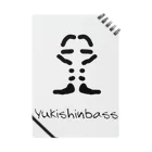 雪神かき氷公式ショップのYUKISHINBASSスタンダードロゴ（ホワイト） Notebook