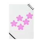 KOKI MIOTOMEの星桜紋（流れ星ピンク）　Star cherry blossom Crest (Shooting star pink）) Notebook