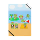 🐸かえるさんと仲間たち🐸の海へ家族旅行のかえるさん一家 Notebook