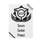 トランジスタ＠ SCP FoundationのSCP財団ロゴグッズ-逆向き翼黒[SCP Foundation] Notebook