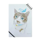 アトリエねこまどの猫と青い鳥 Notebook