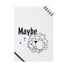 ワン太フルのTシャツ屋さんのライオン君 Maybe 黒 Notebook