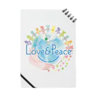 Love＆PeaceのLove＆Peaceキッズ用ロゴ ノート