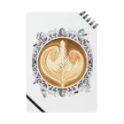 Prism coffee beanの【Lady's sweet coffee】ラテアート エレガンスリーフ / With accessories Notebook