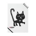 オクマーSUZURIショップの水玉しっぽの黒猫ちゃん Notebook