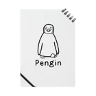 MrKShirtsのPengin (ペンギン) 黒デザイン Notebook