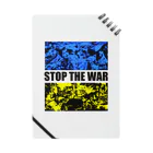 アインシュタインキャットのSTOP THE WAR（ウクライナカラー） Notebook