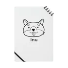 MrKShirtsのInu (犬) 黒デザイン ノート