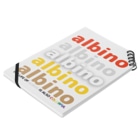 アルビノグッズ［albino love］のアルビノ カラフル ライフ Notebook :placed flat