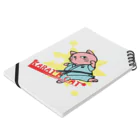 猫郎雑貨店の【猫郎雑貨店】KARATE　CAT Notebook :placed flat