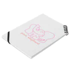 お絵描き屋さんのおみせ。のpink elephant Notebook :placed flat