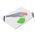 Lily bird（リリーバード）のチンゲン菜食べるモモイロインコ ノートの平置き