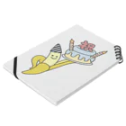 茶わん蒸しモイ子商店のおめでとBANANA Notebook :placed flat